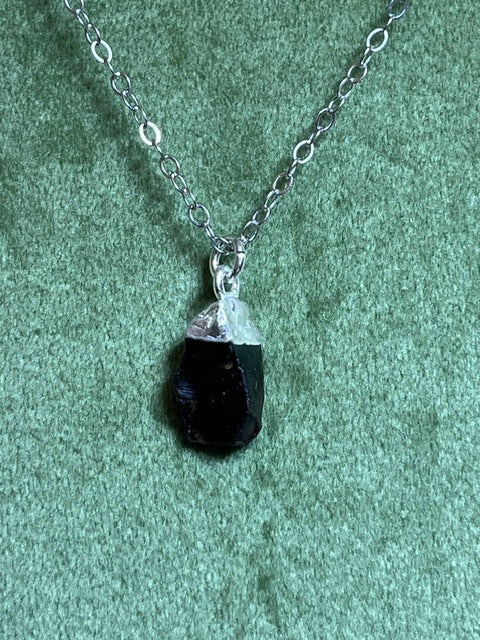 Raw Garnet Birthstone Pendant