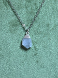 Raw Rainbow Moonstone Birthstone Pendant