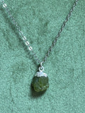 Raw Peridot Birthstone Pendant