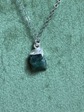 Raw Emerald Birthstone Pendant