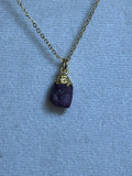 Raw Ruby Birthstone Pendant