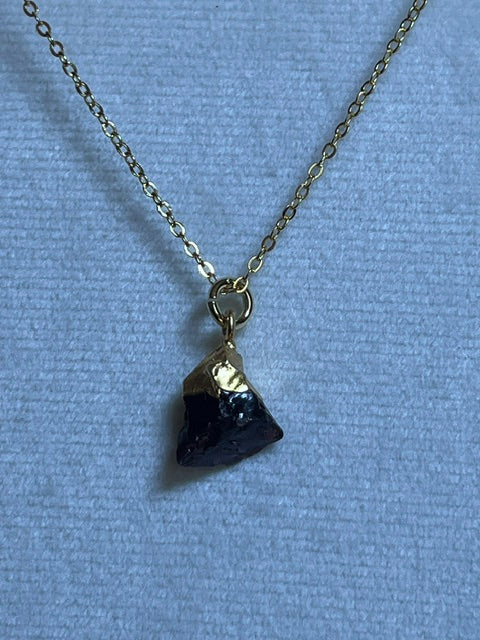 Raw Garnet Birthstone Pendant