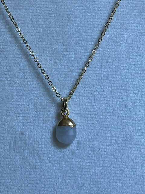 Rainbow Moonstone Tumblestone Pendant