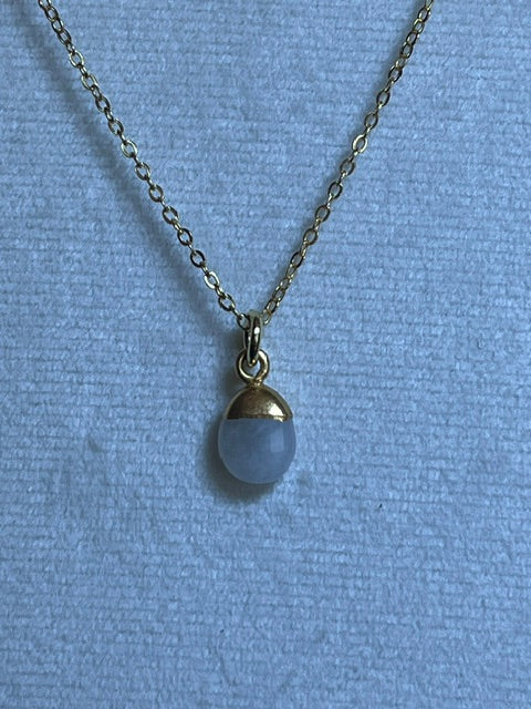 Rainbow Moonstone Tumblestone Pendant