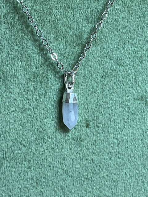 Rainbow Moonstone Spike Pendant