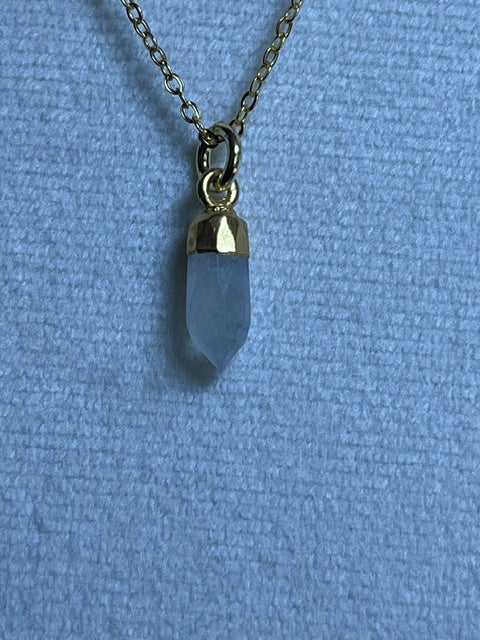 Rainbow Moonstone Spike Pendant