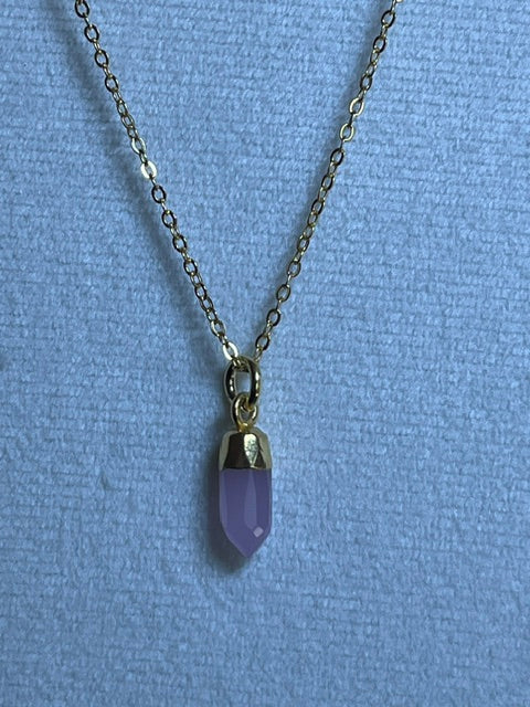 Pink Chalcedony Spike Pendant