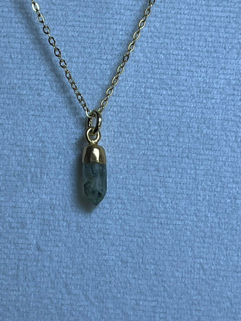 Prehnite Spike Pendant