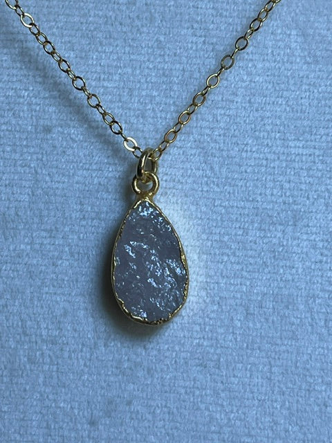 Rose Quartz Teardrop Pendant