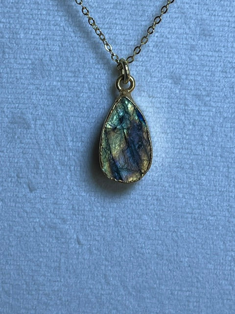 Labradorite Teardrop Pendant
