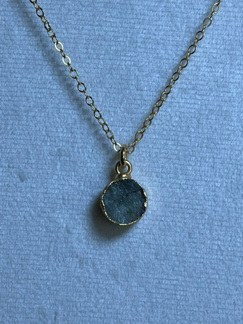 Emerald Round Pendant