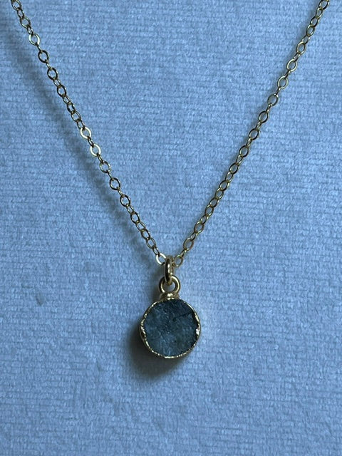 Emerald Round Pendant