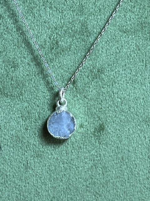Rainbow Moonstone Round Pendant