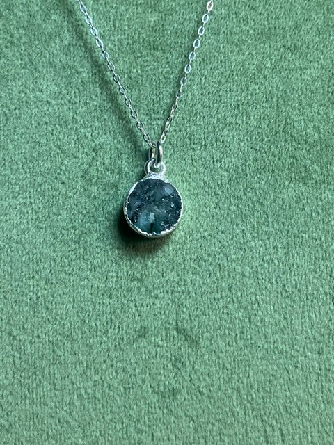 Emerald Round Pendant