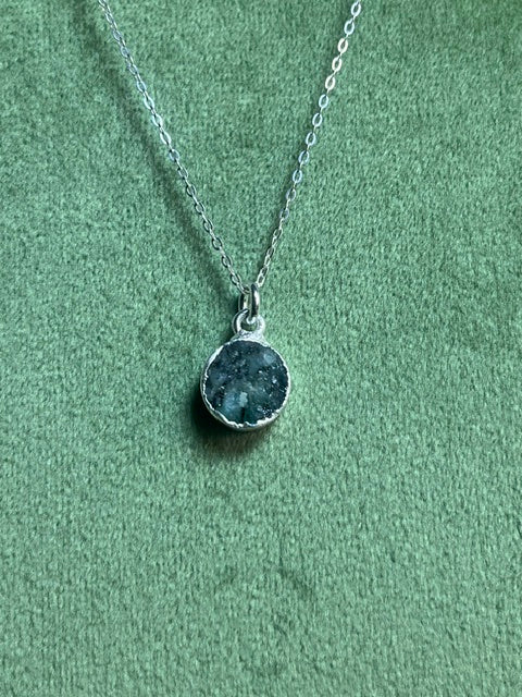 Emerald Round Pendant