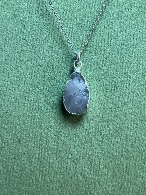 Rose Quartz Teardrop Pendant