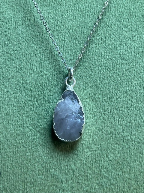 Rose Quartz Teardrop Pendant