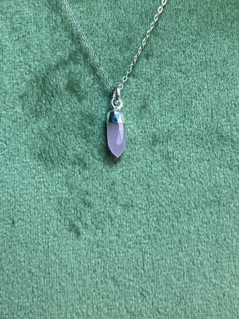 Pink Chalcedony Spike Pendant