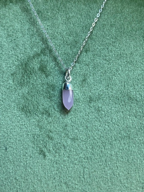 Pink Chalcedony Spike Pendant