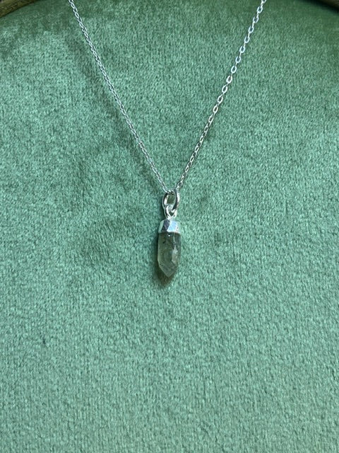 Prehnite Spike Pendant