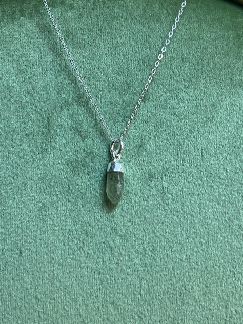 Prehnite Spike Pendant
