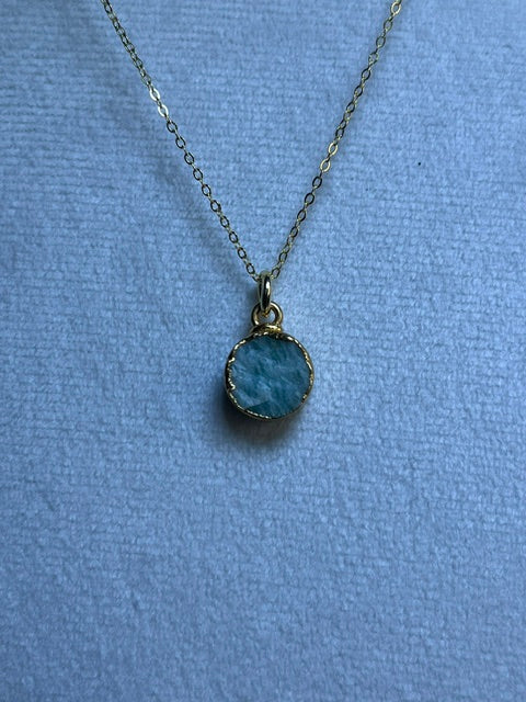 Amazonite Round Pendant