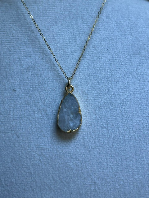 Rainbow Moonstone Teardrop Pendant