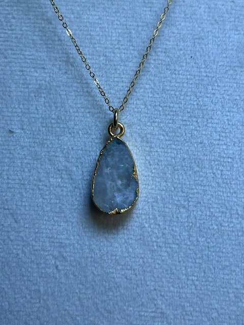 Rainbow Moonstone Teardrop Pendant