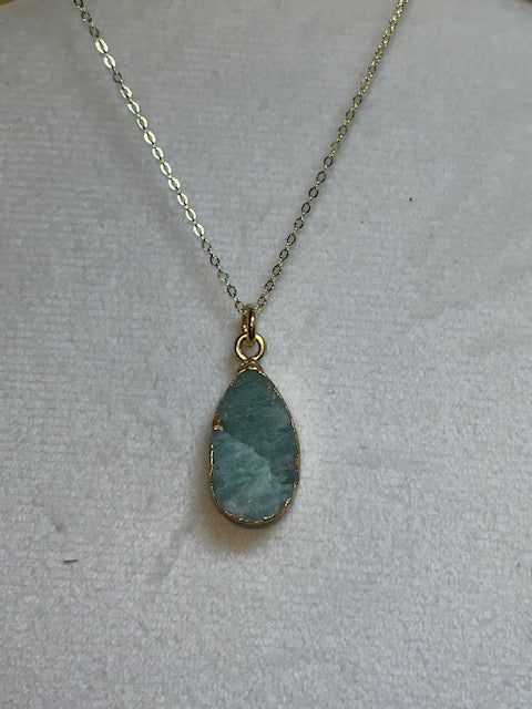 Amazonite Teardrop Pendant