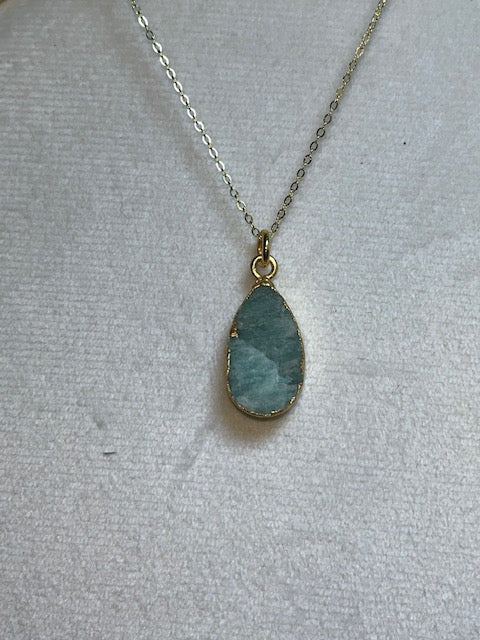 Amazonite Teardrop Pendant