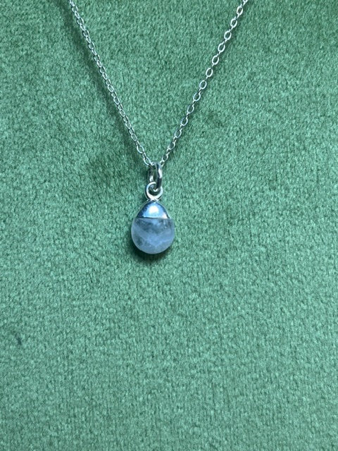 Rainbow Moonstone Tumblestone Pendant
