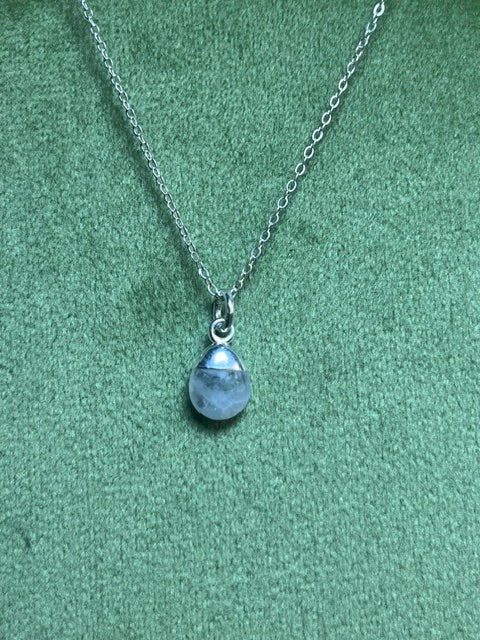 Rainbow Moonstone Tumblestone Pendant