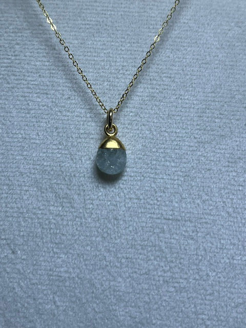 Aquamarine Tumblestone Pendant