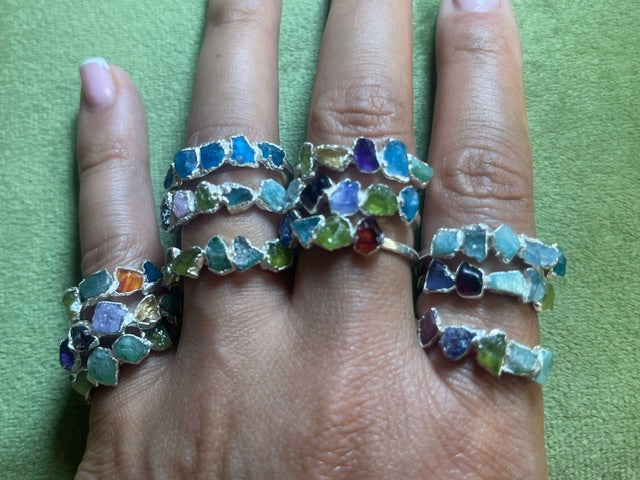5Stone Rings Sterling Silver