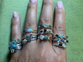 3Stone Rings Sterling Silver