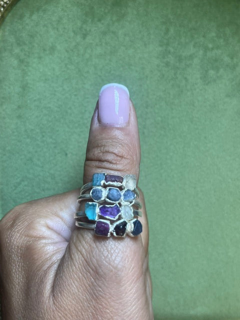 3Stone Rings Sterling Silver