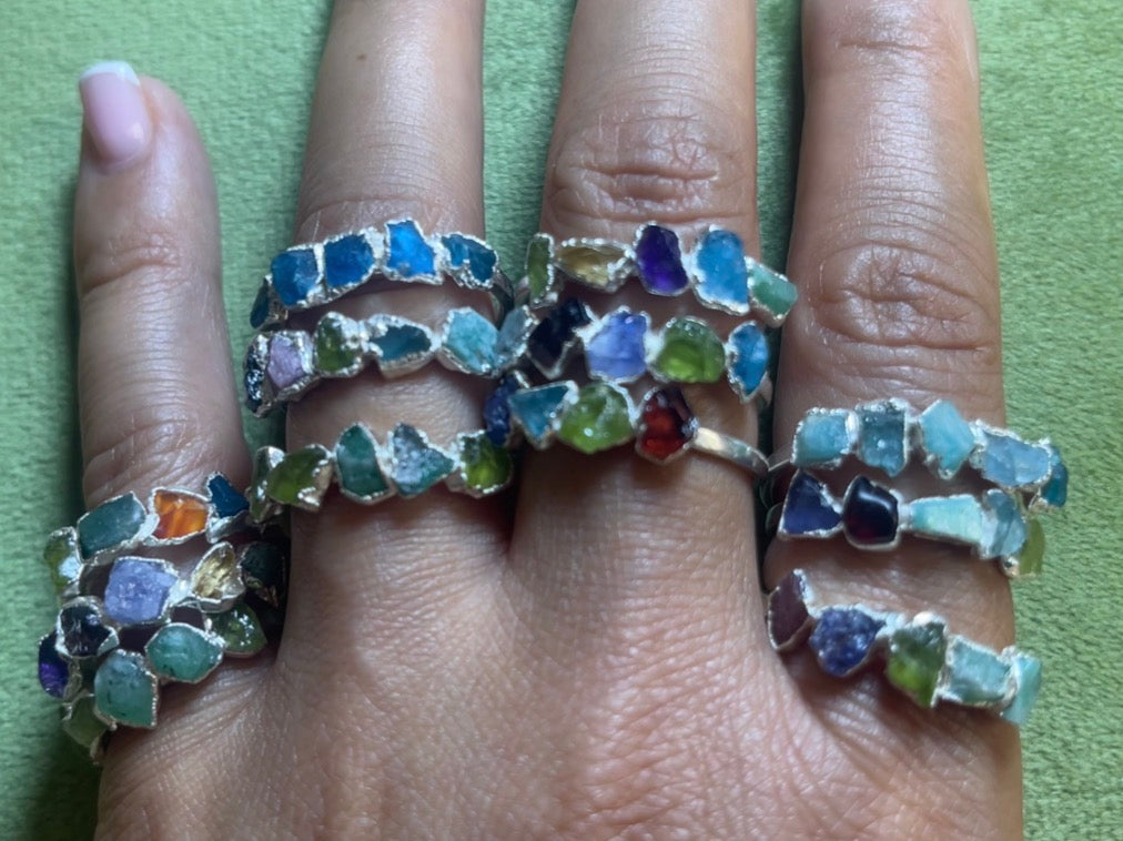 5Stone Rings Sterling Silver