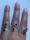 Garnet Stacking Rings