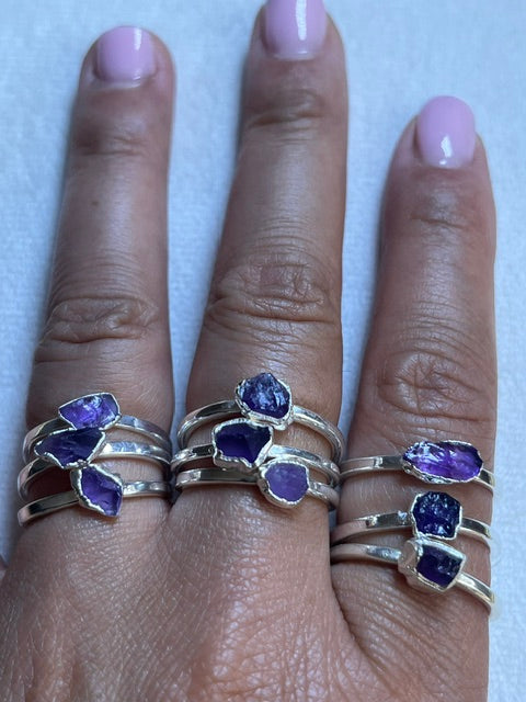 Amethyst Stacking Rings