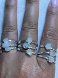 Rainbow Moonstone Stacking Rings