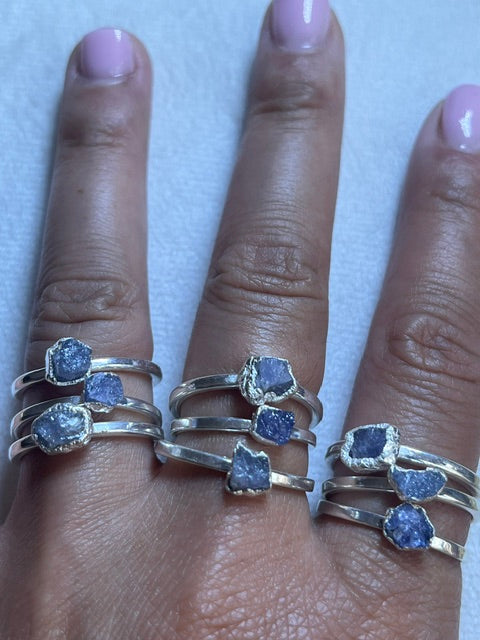 Tanzanite Stacking Rings