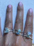 Aquamarine Stacking Rings