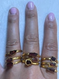 Garnet Stacking Rings