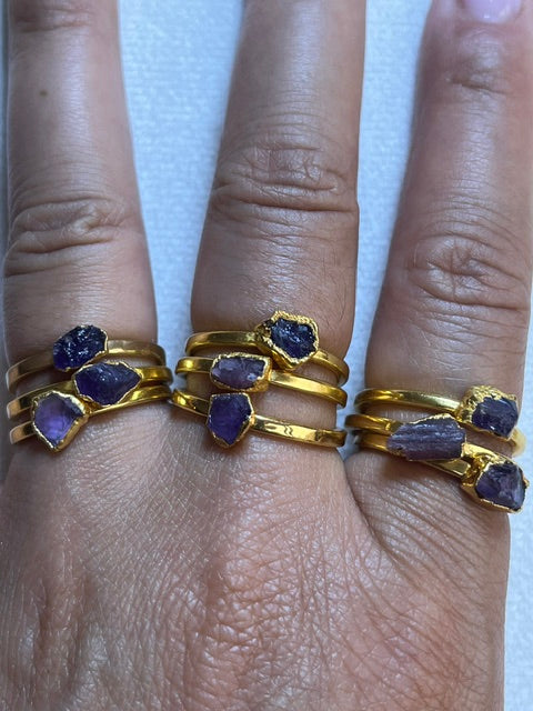 Amethyst Stacking Rings