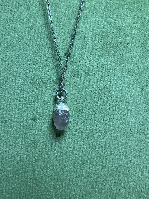 Raw Rose Quartz Birthstone Pendant