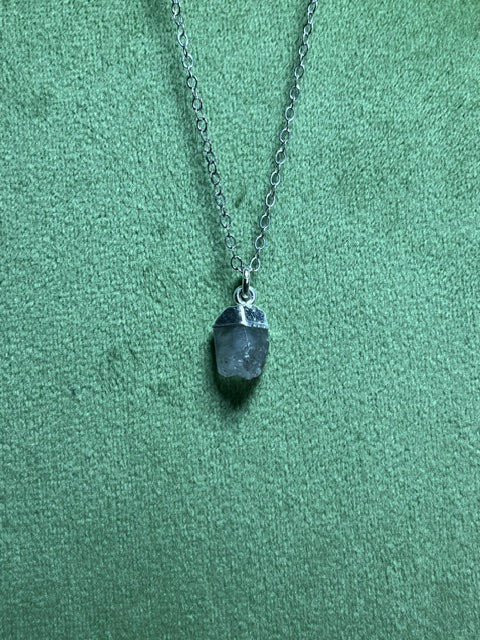 Raw Herkimer Diamond Birthstone Pendant