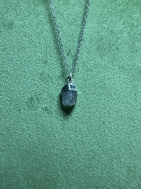 Raw Herkimer Diamond Birthstone Pendant