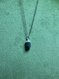 Raw Sapphire Birthstone Pendant
