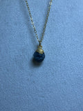 Raw Sapphire Birthstone Pendant