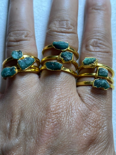 Emerald Stacking Rings